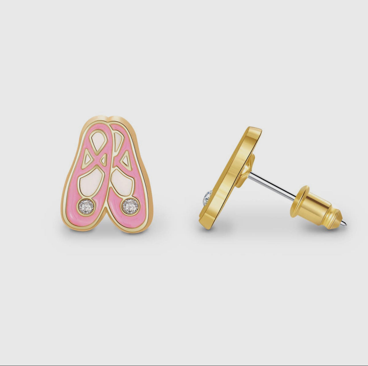 Charming Whimsy Necklace and Earring Gift Set-Ballet Shoes