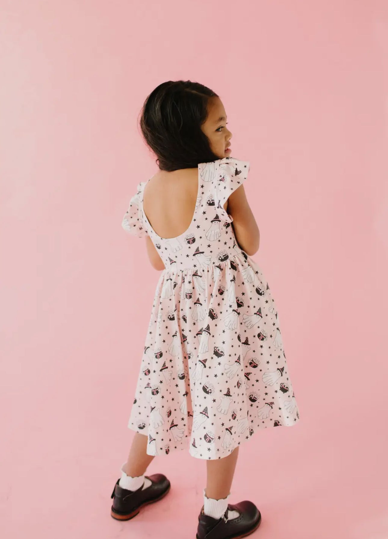 Olivia Twirl Dress in Pink, Cauldron