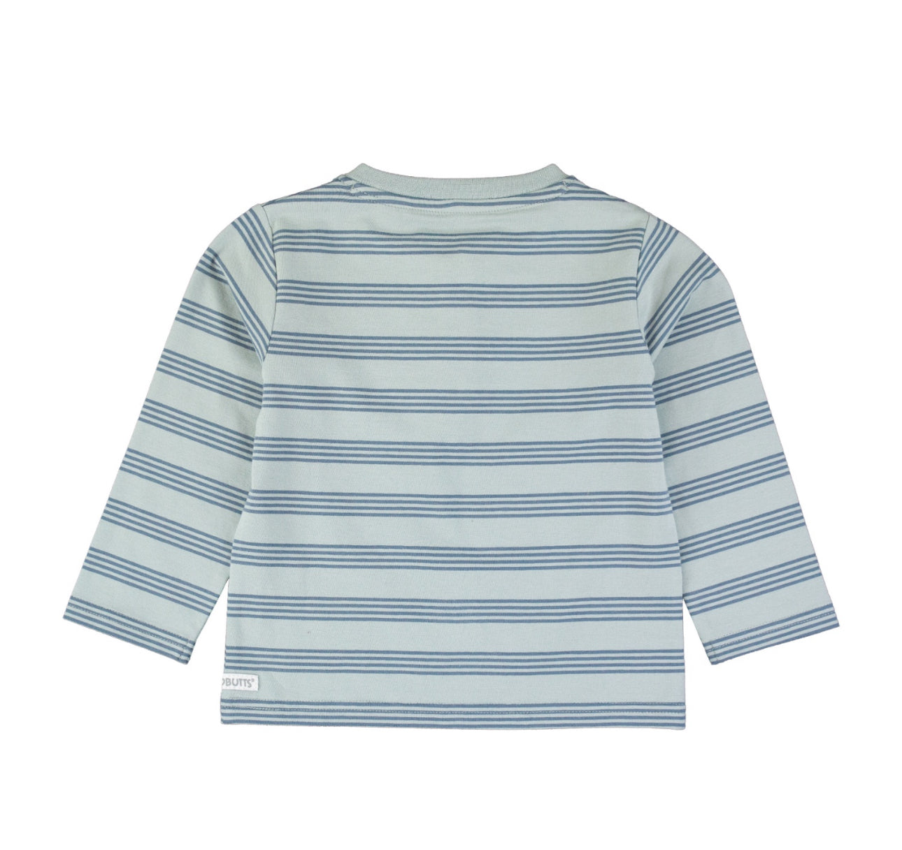 Knit Long Sleeve Henley Tee, Cloud Blue Multi Stripe