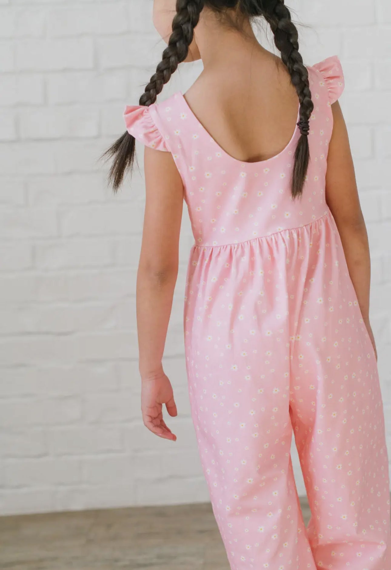 Ruffle Romper in Pink Petals