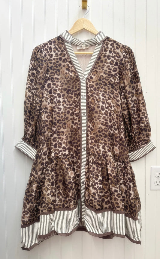 Mocha Leopard Print Dress
