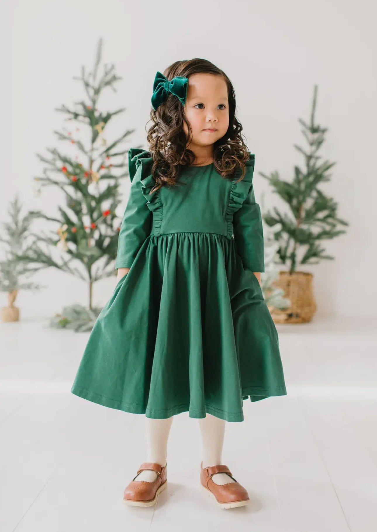 Adelisa Dress in Evergreen