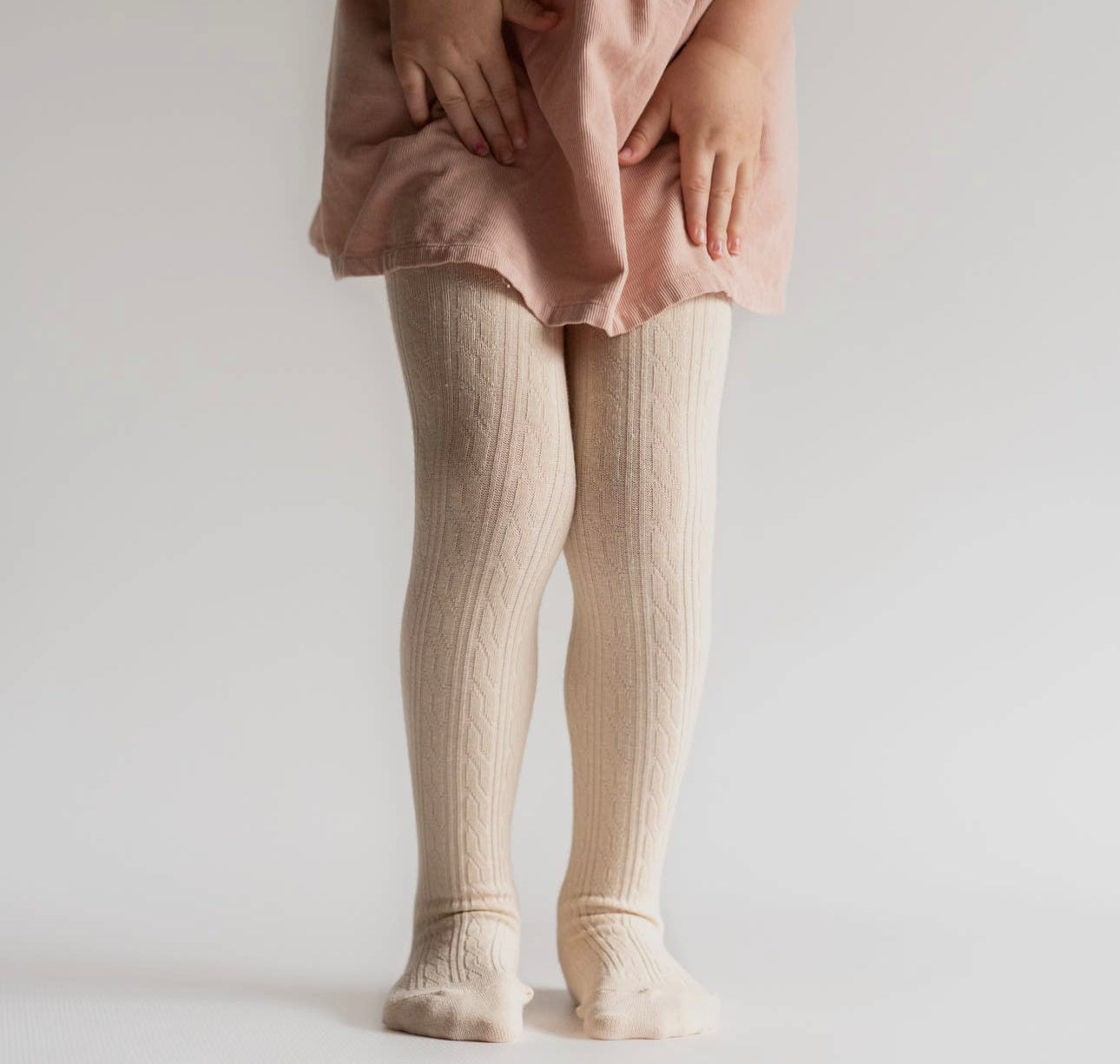 Vanilla Cable Knit Tights