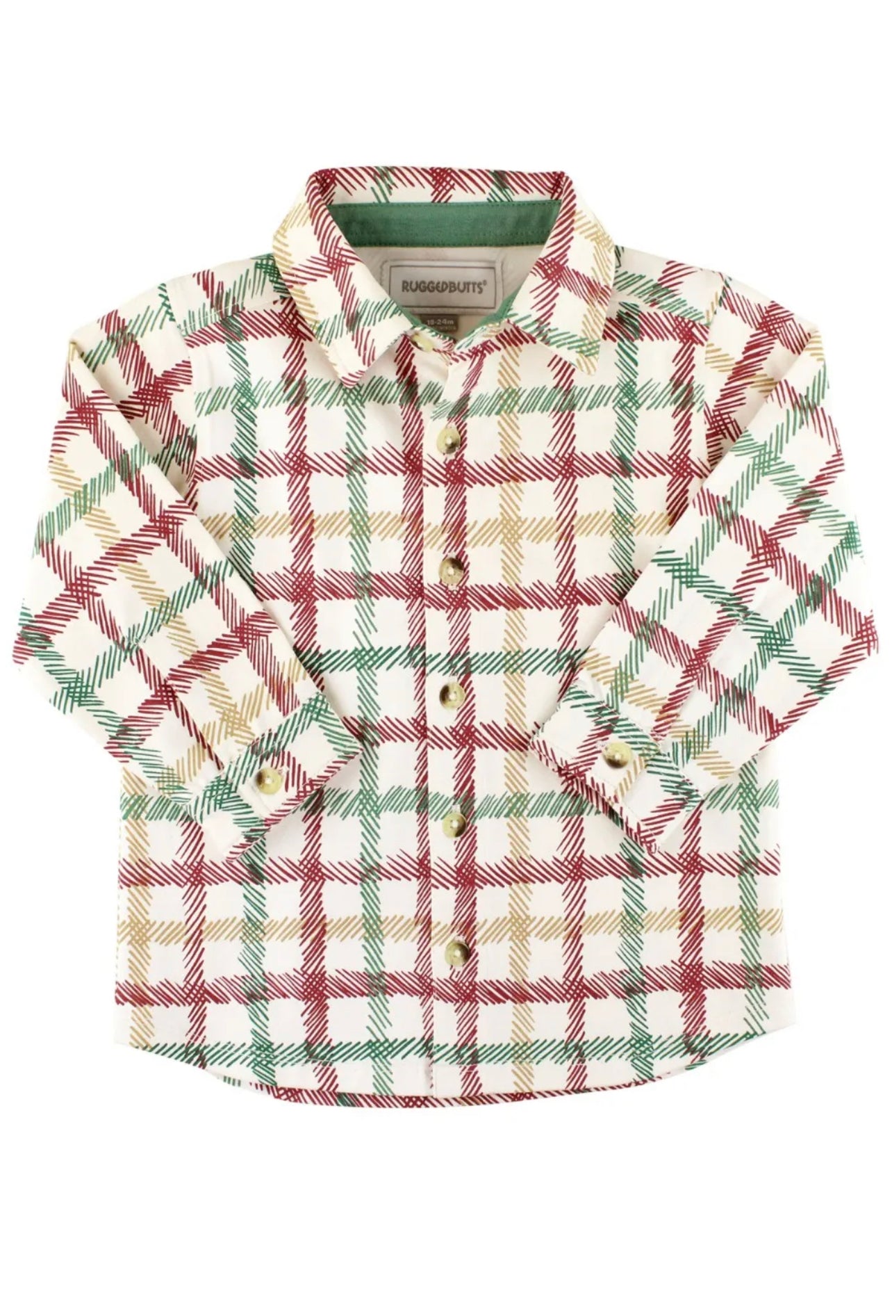 Tinsel Plaid Long Sleeve Knit Button Down