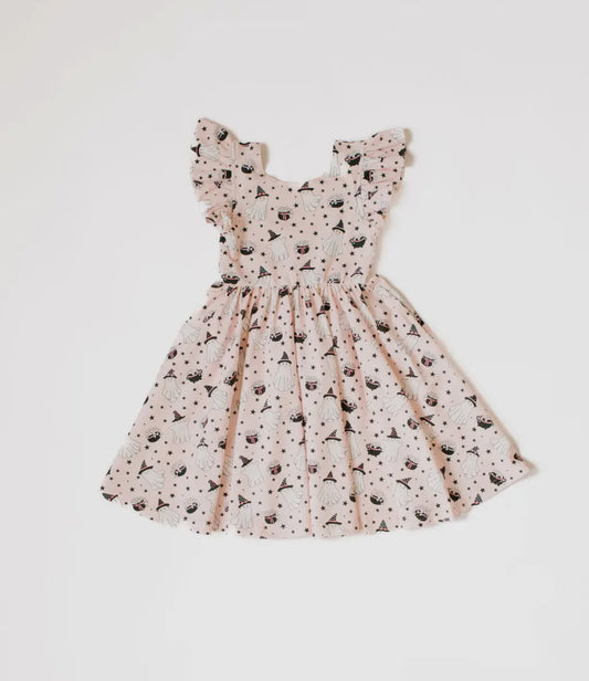 Olivia Twirl Dress in Pink, Cauldron