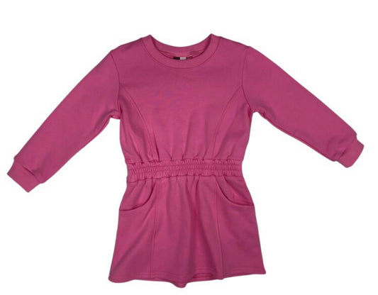 Vivi Sweatshirt Dress-Pink