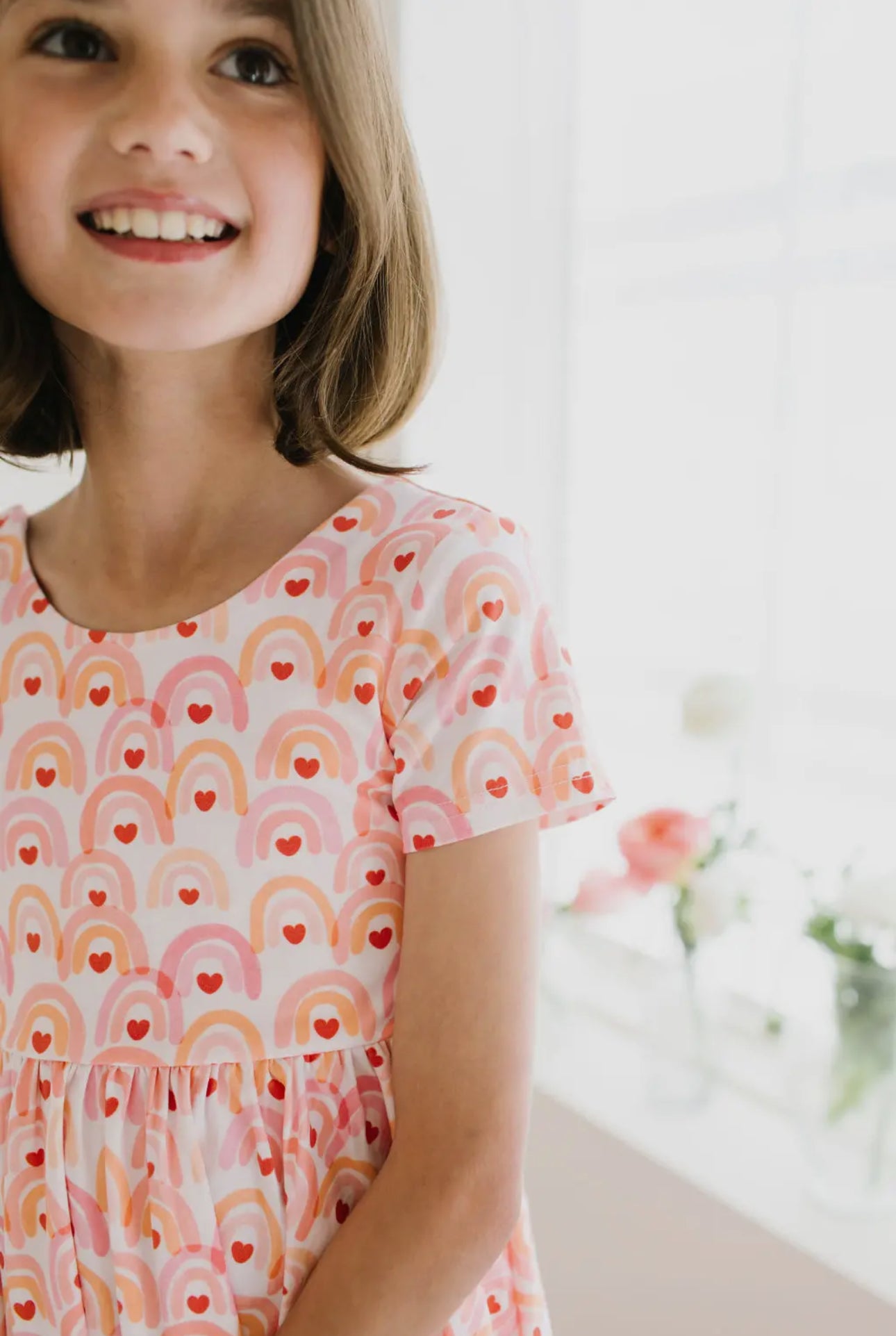 Classic Twirl Rainbow Heart Dress