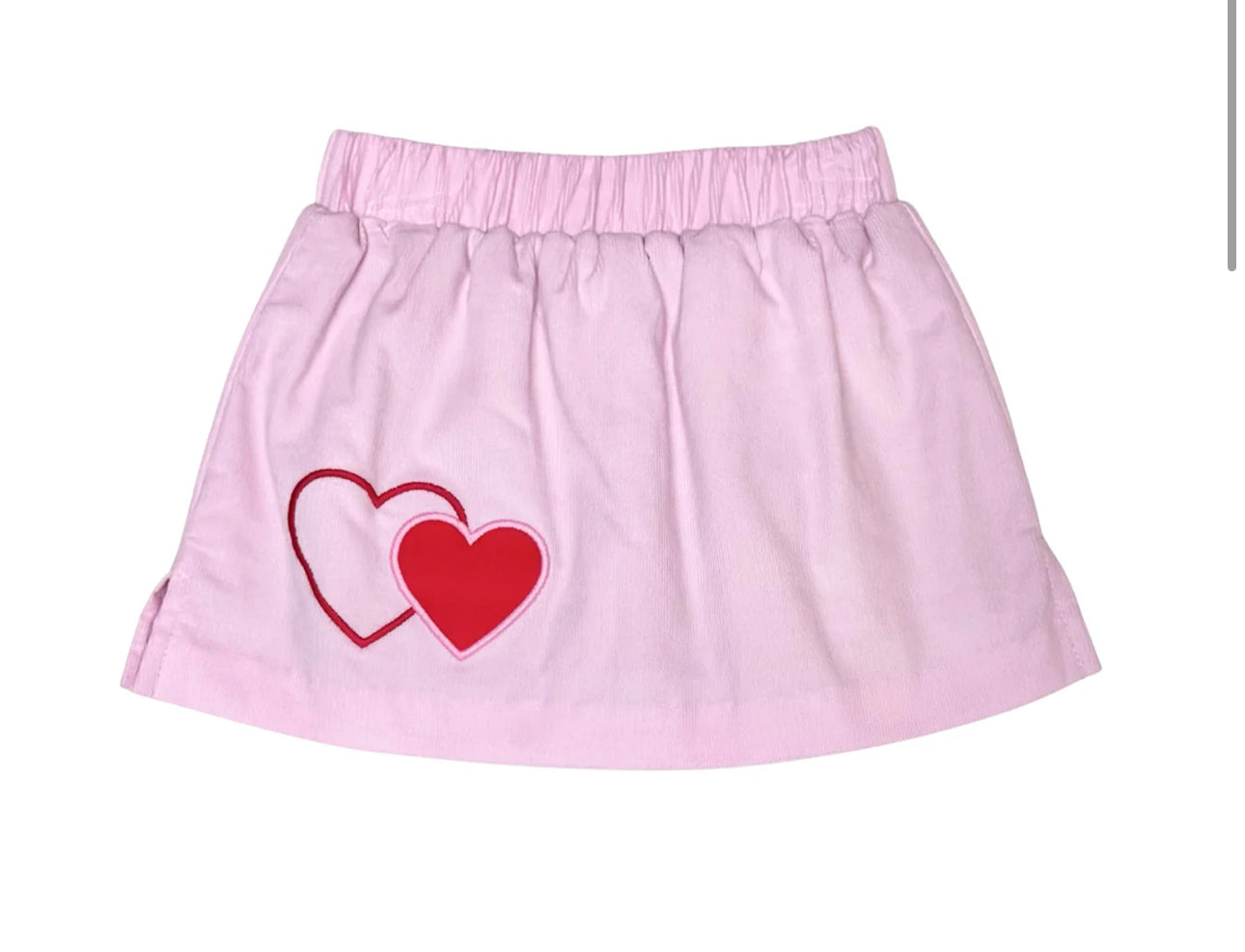 Hearts Miley Skort, Pink Corduroy