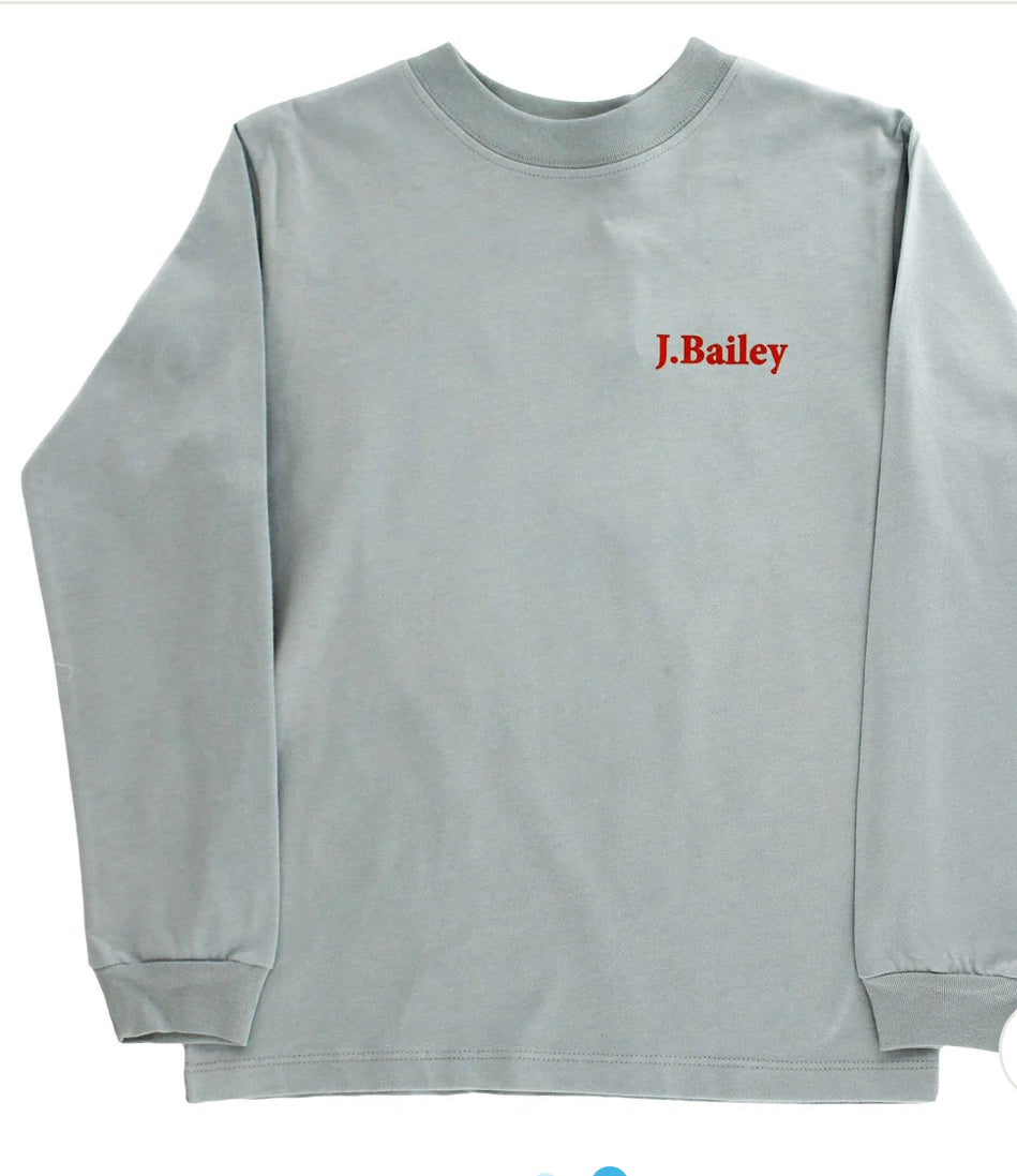 Haystack Long Sleeve Logo Tee on Sage