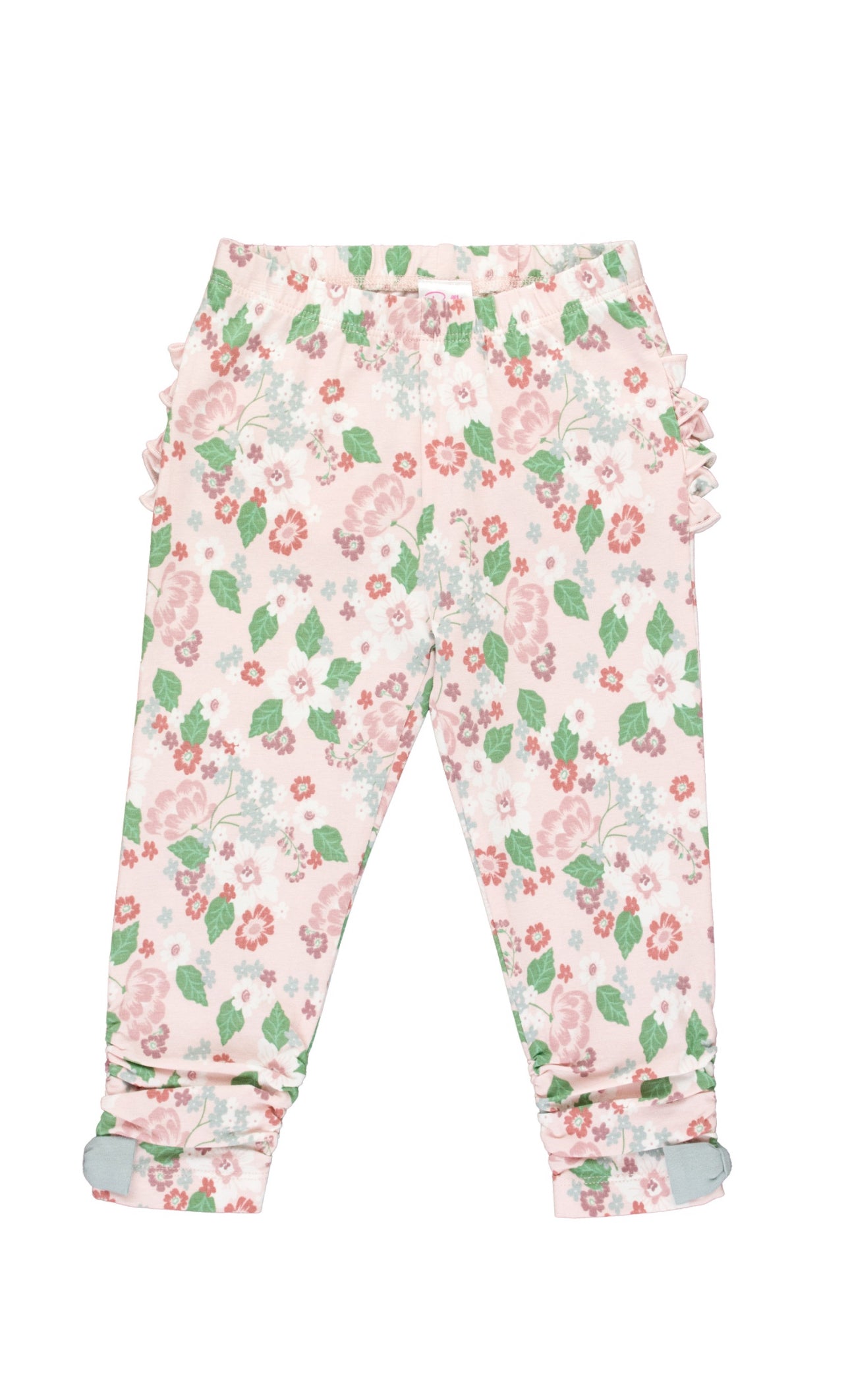 Baby Ruched Bow Leggings, Blushing in Pink