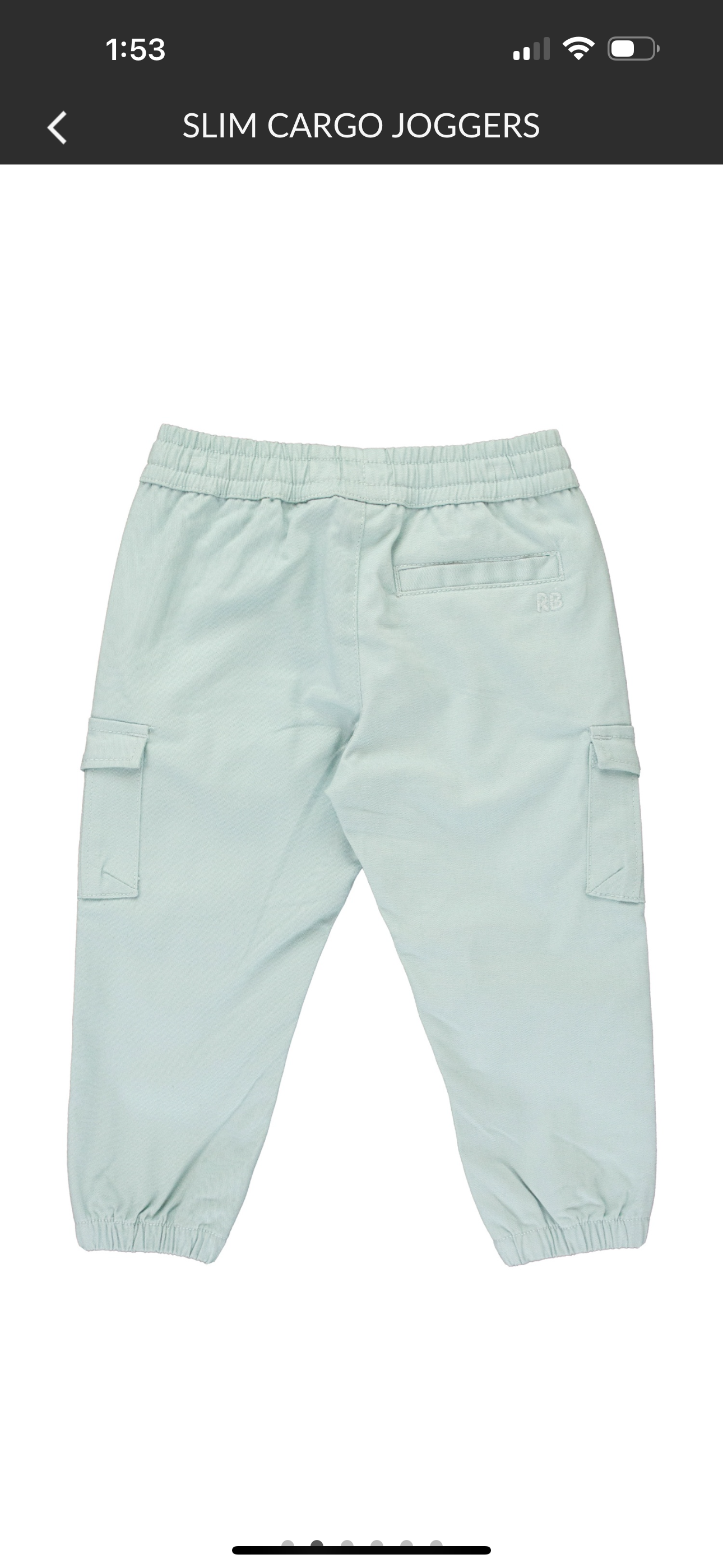 Slim Cargo Joggers, Cloud Blue