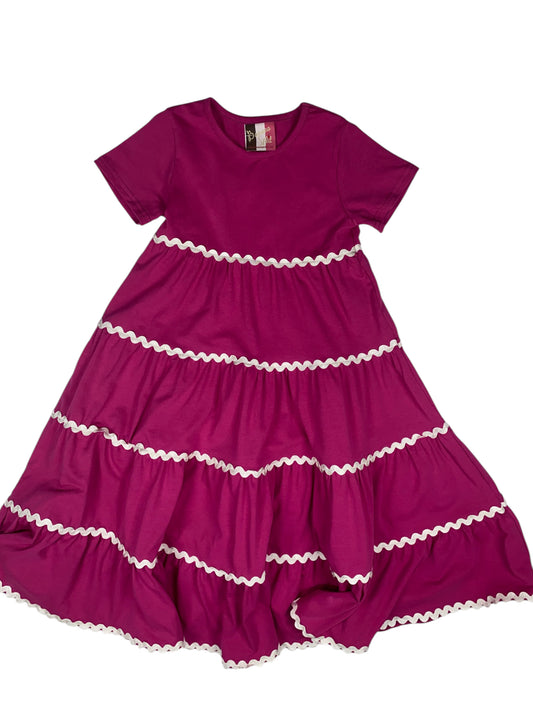 Maxi Ric Rac Dress- Pink