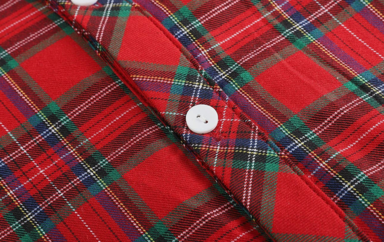 Red and Green Tartan Boy Dress Shirt