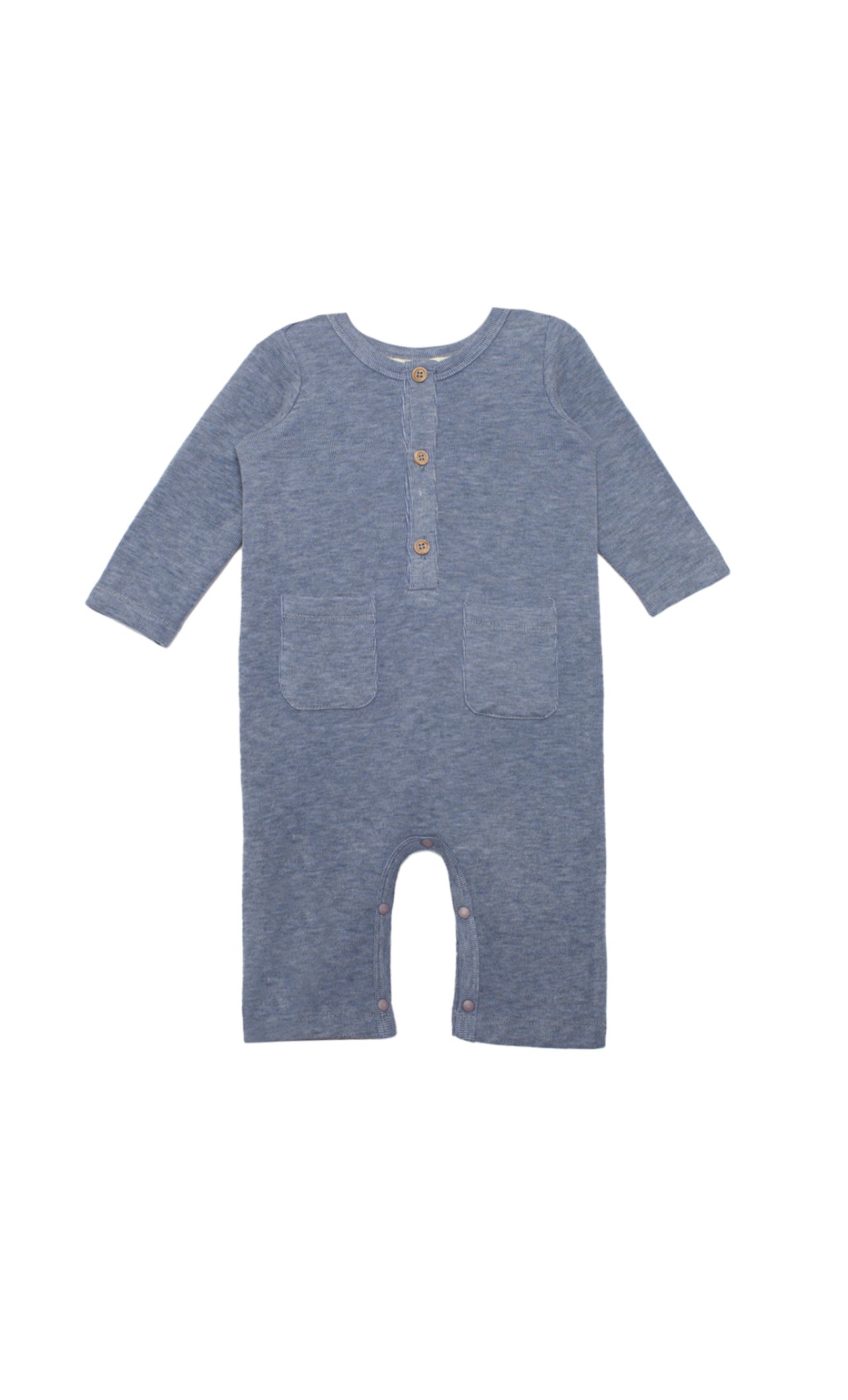 Blue Finley Knit Romper