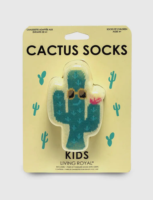 3D Packaged Crew Socks-Kids-Cool Cactus