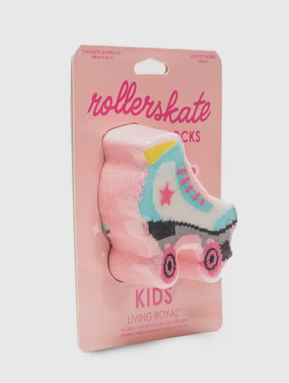 3D Packaged Crew Socks-Kids-Roller Skates