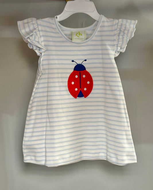 Ladybug Blouse, Light Blue TS Knit