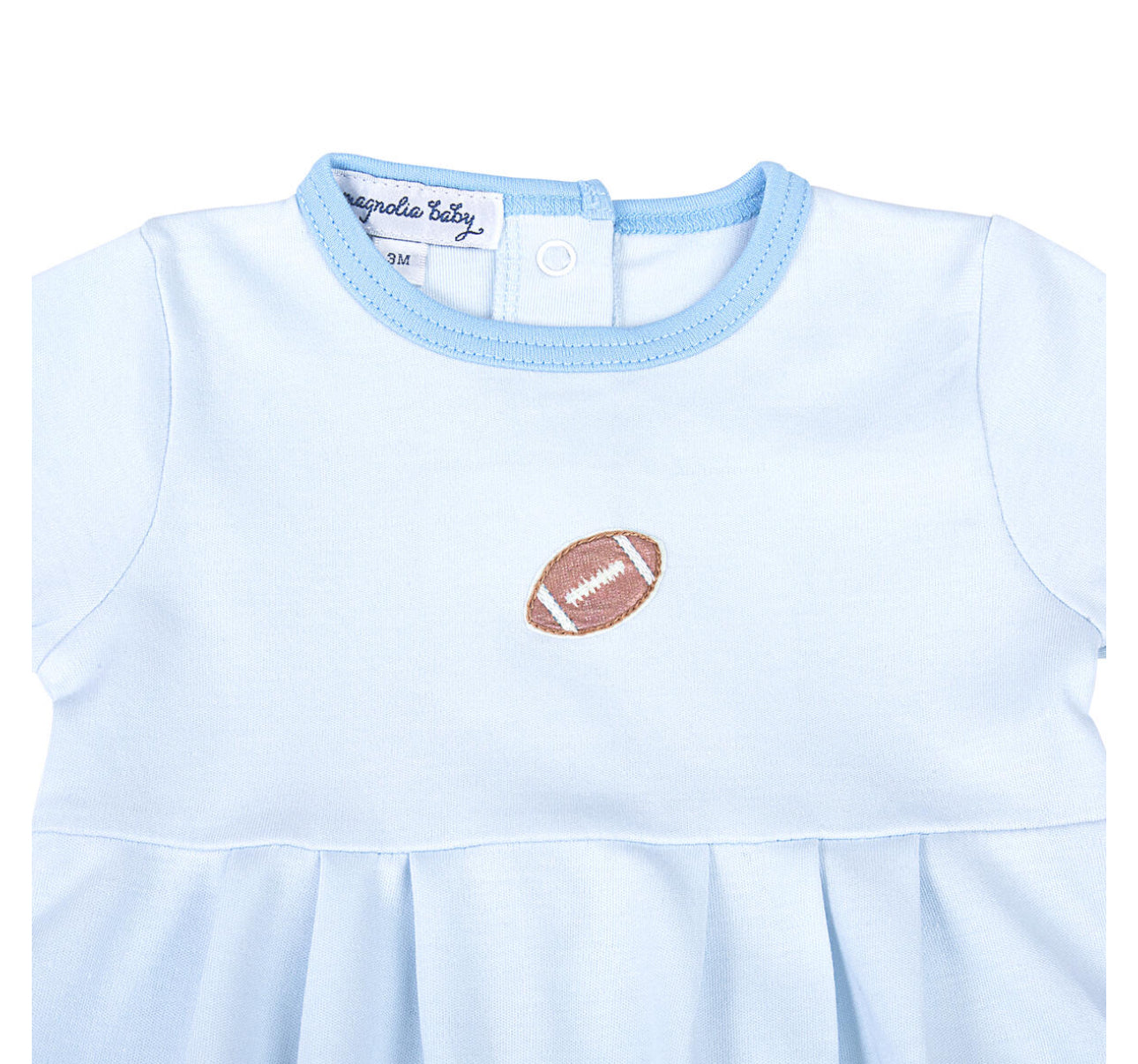 Darling Football Blue Emb S/S Boy Bubble