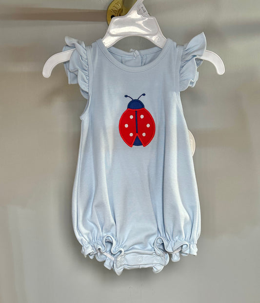 Ladybug Bubble, Light Blue Knit