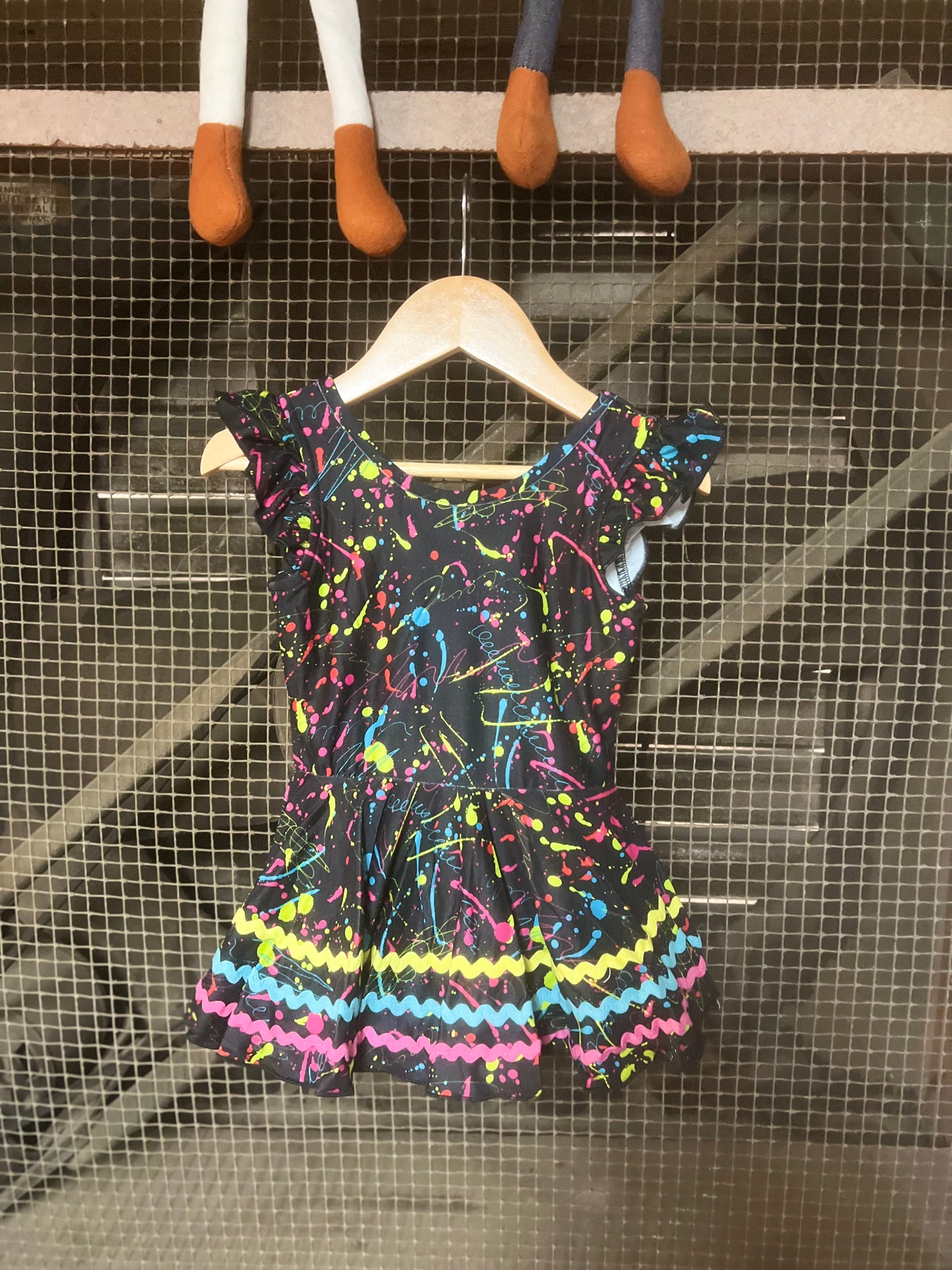 Farrah Leotard-Neon Splatter