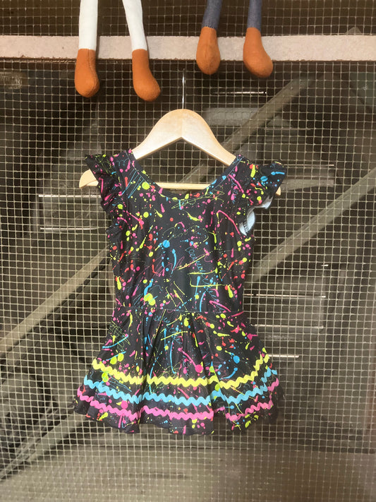 Farrah Leotard-Neon Splatter