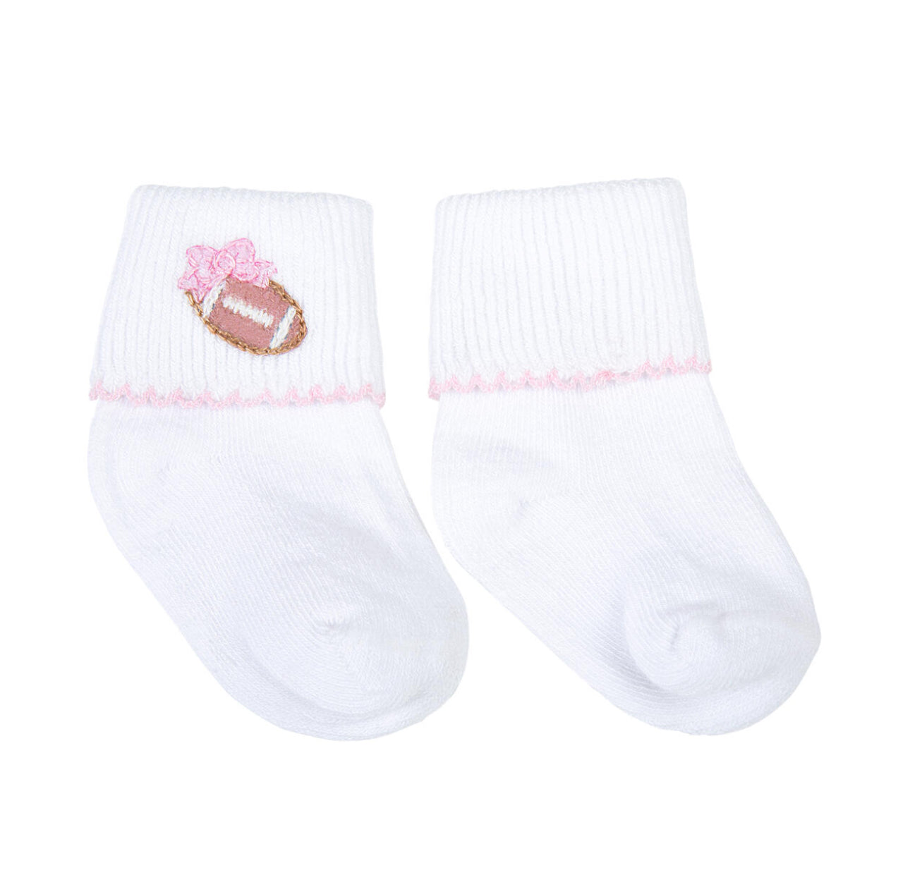 Darling Football Pink Emb Socks