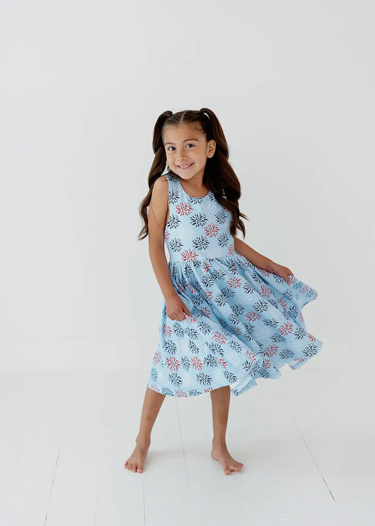 Charlotte Dress In Firework, Twirl Pocket Dress