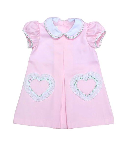HEART ELIZABETH
DRESS, PINK PIQUE