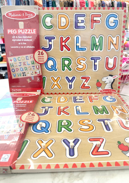 Peg Puzzle- Lift and See Alphabet