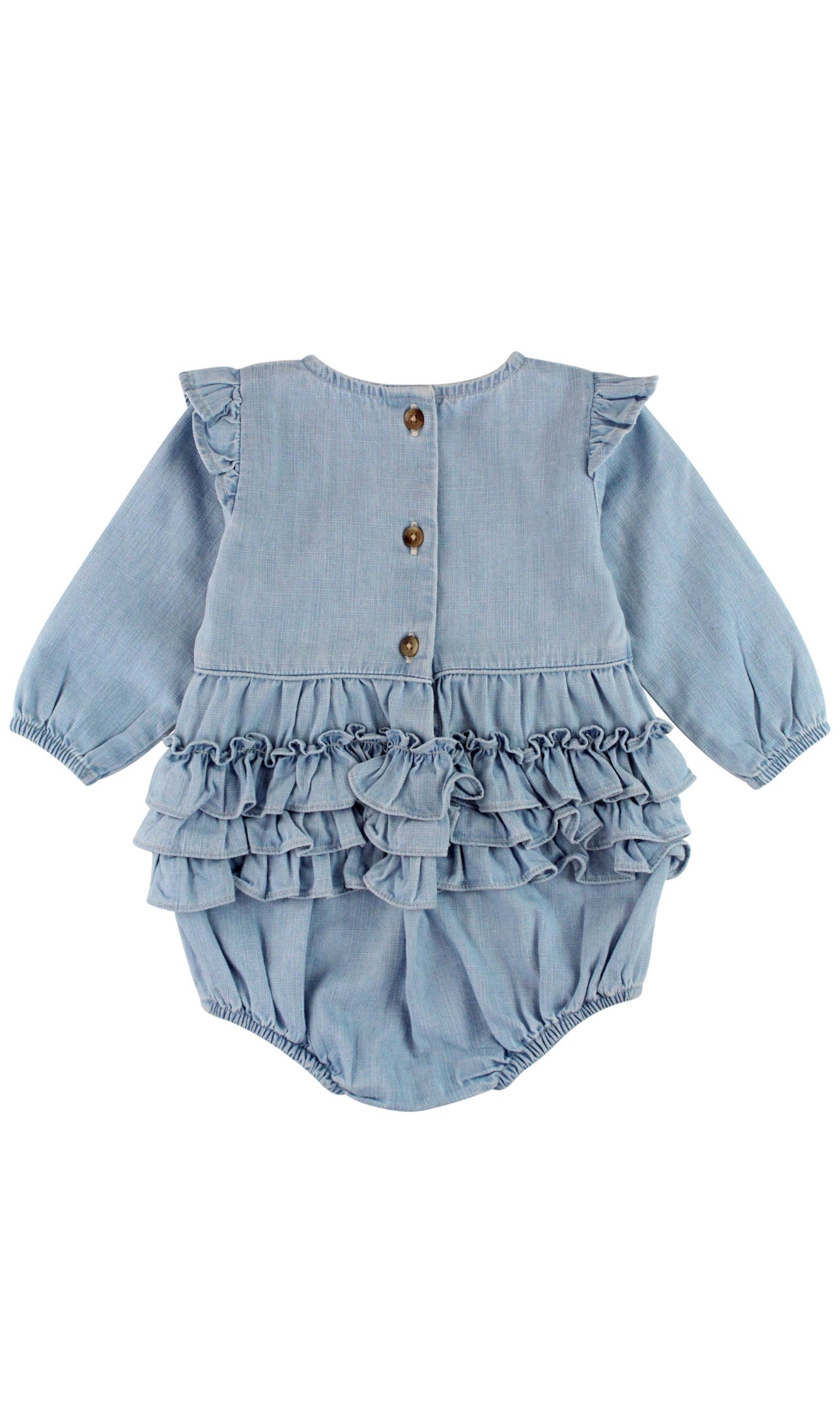 Long Sleeve Flutter Bubble Romper