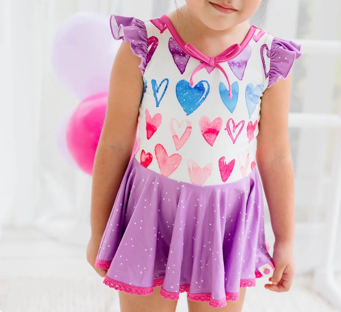 Farrah Leotard Ombre Heart