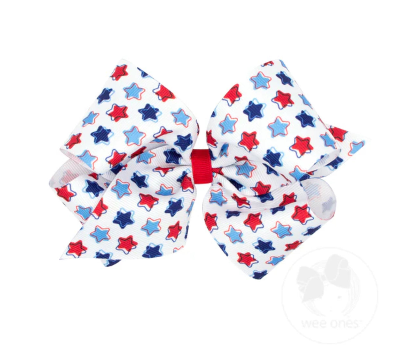 Medium Patriotic-themed Print Grosgrain Hair Bow