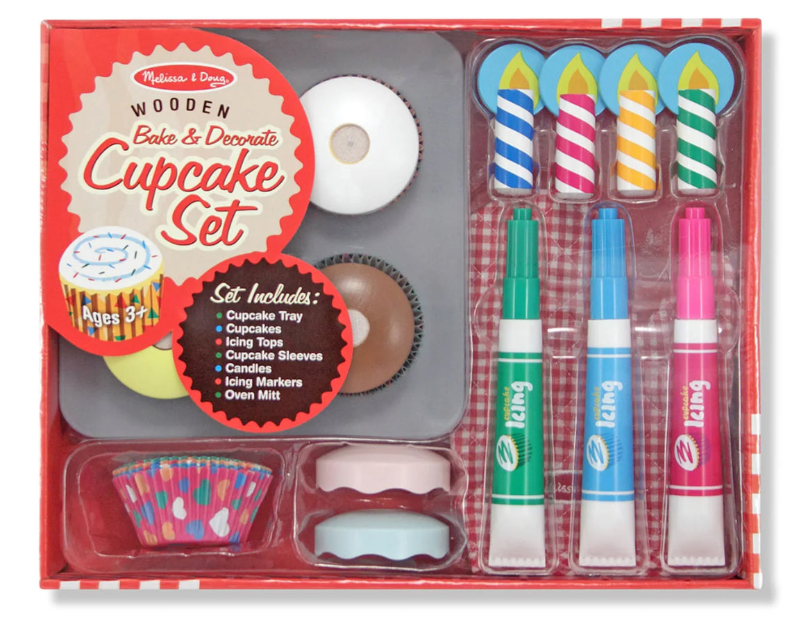 Bake & Decorate Wooden Cupcake Play Set