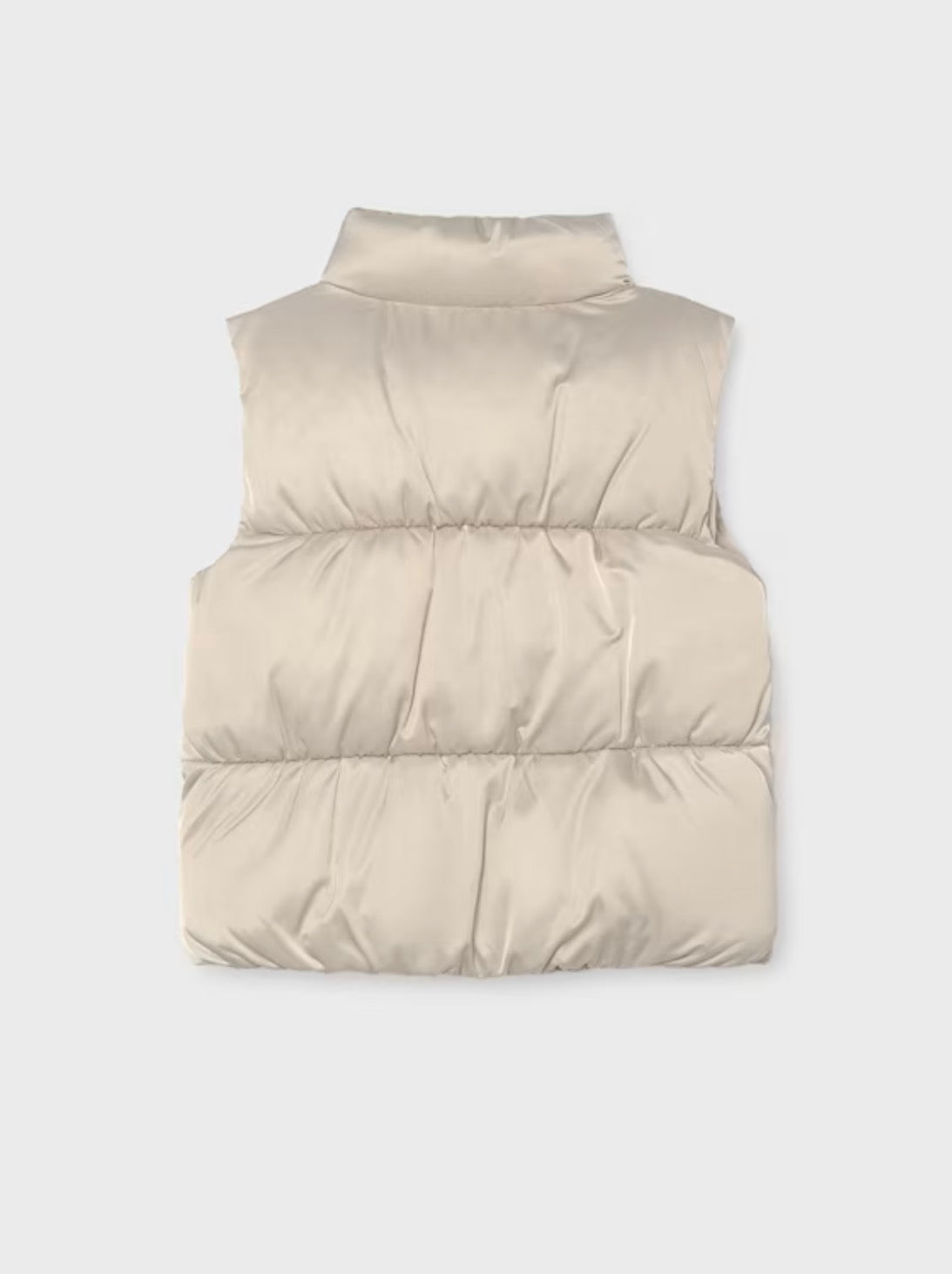 Girl Satin Vest-Almond