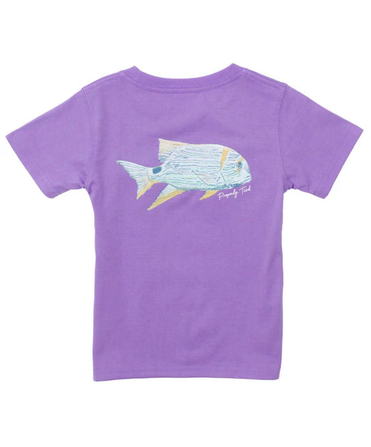 Girls Tropical Fish SS Light Purple