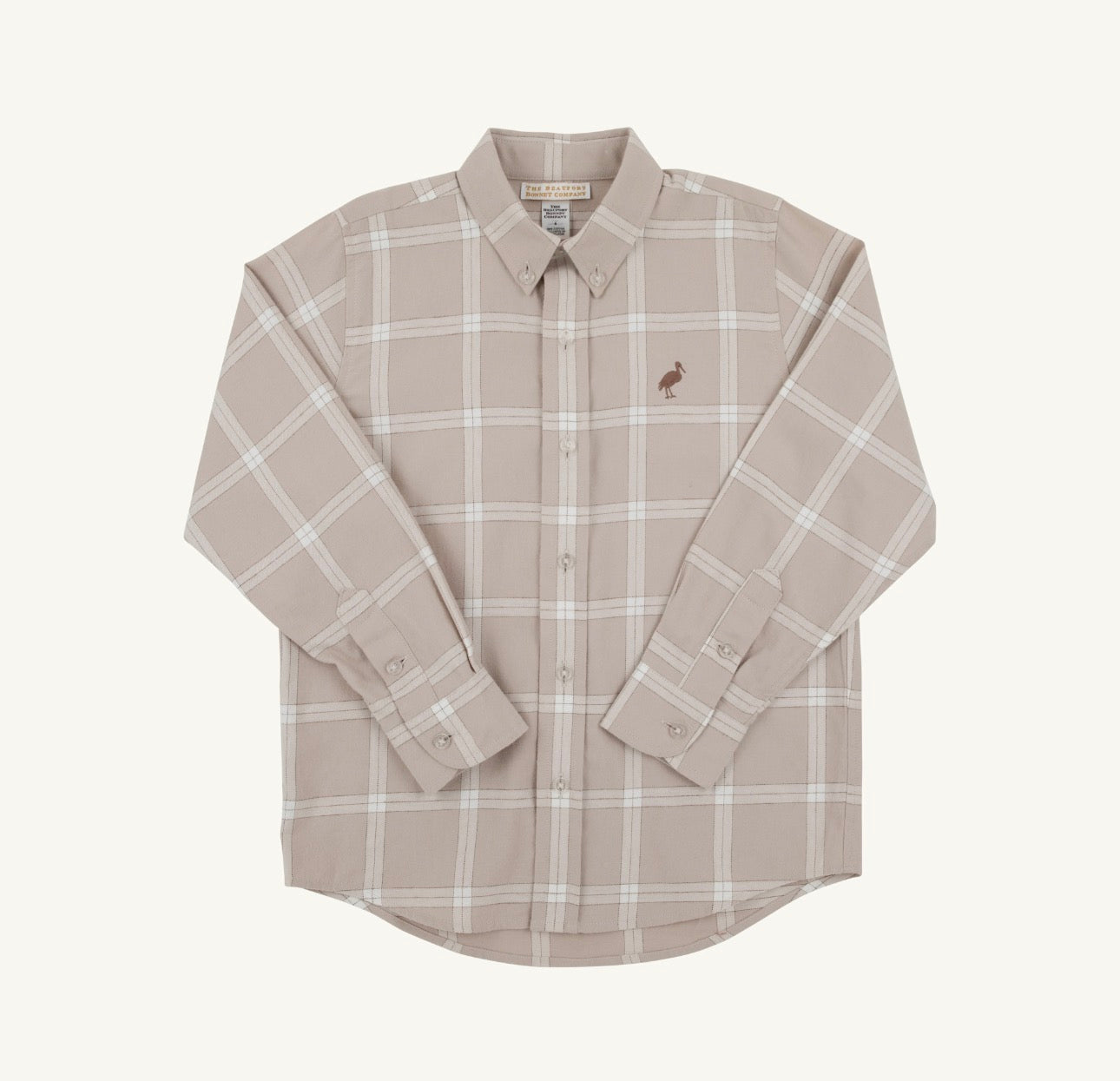 Dean’s List Dress Shirty, Flannel-Thompson Park Plaid/Gray Bay Brown