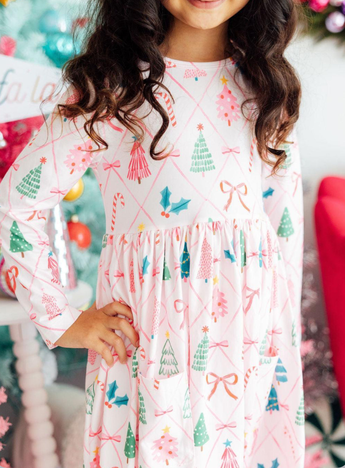 Very Merry L/S Pocket Twirl Dress
