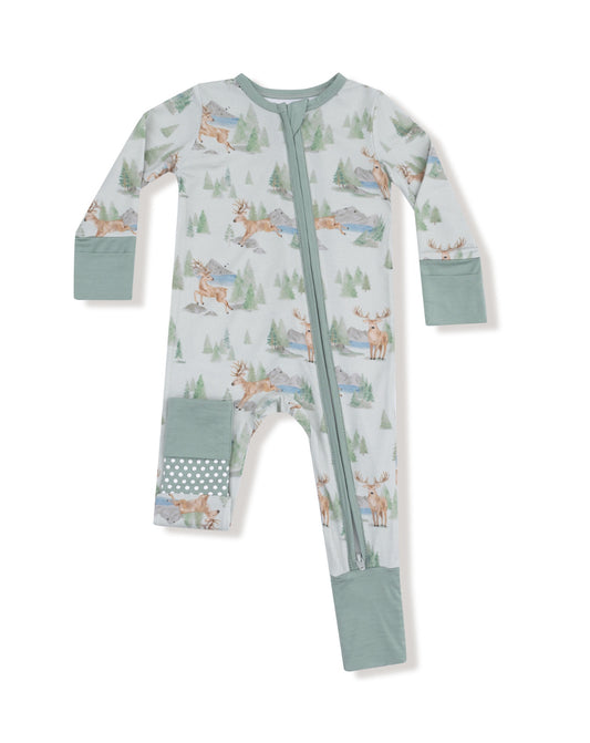 Buck Deer 2 Way Zipper Romper