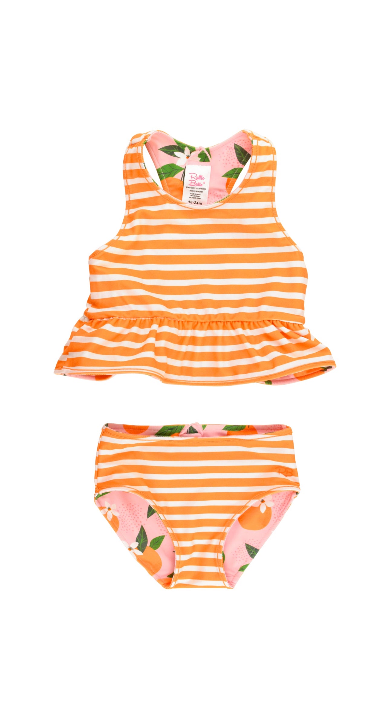 Reversible Peplum Tankini-Orange You the Sweetest