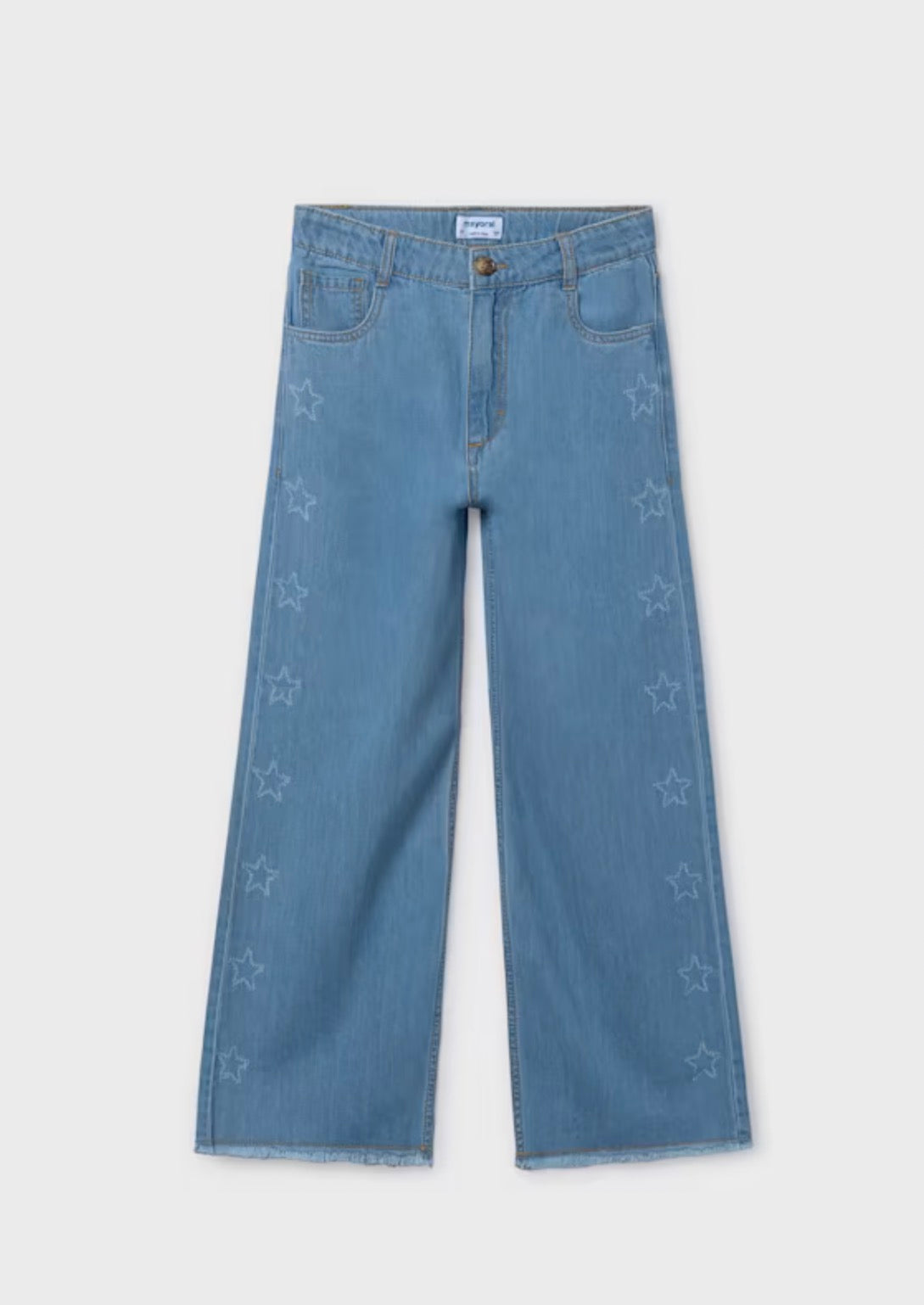 Light Denim- Loose Fit Jeans- Stars