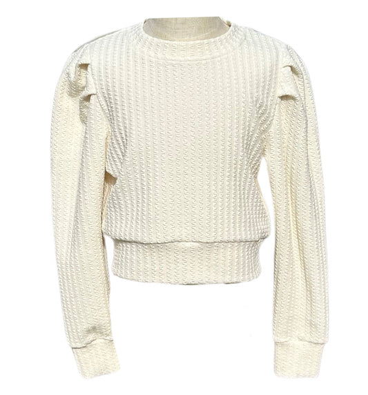 Jane Sweatshirt Textured Cream