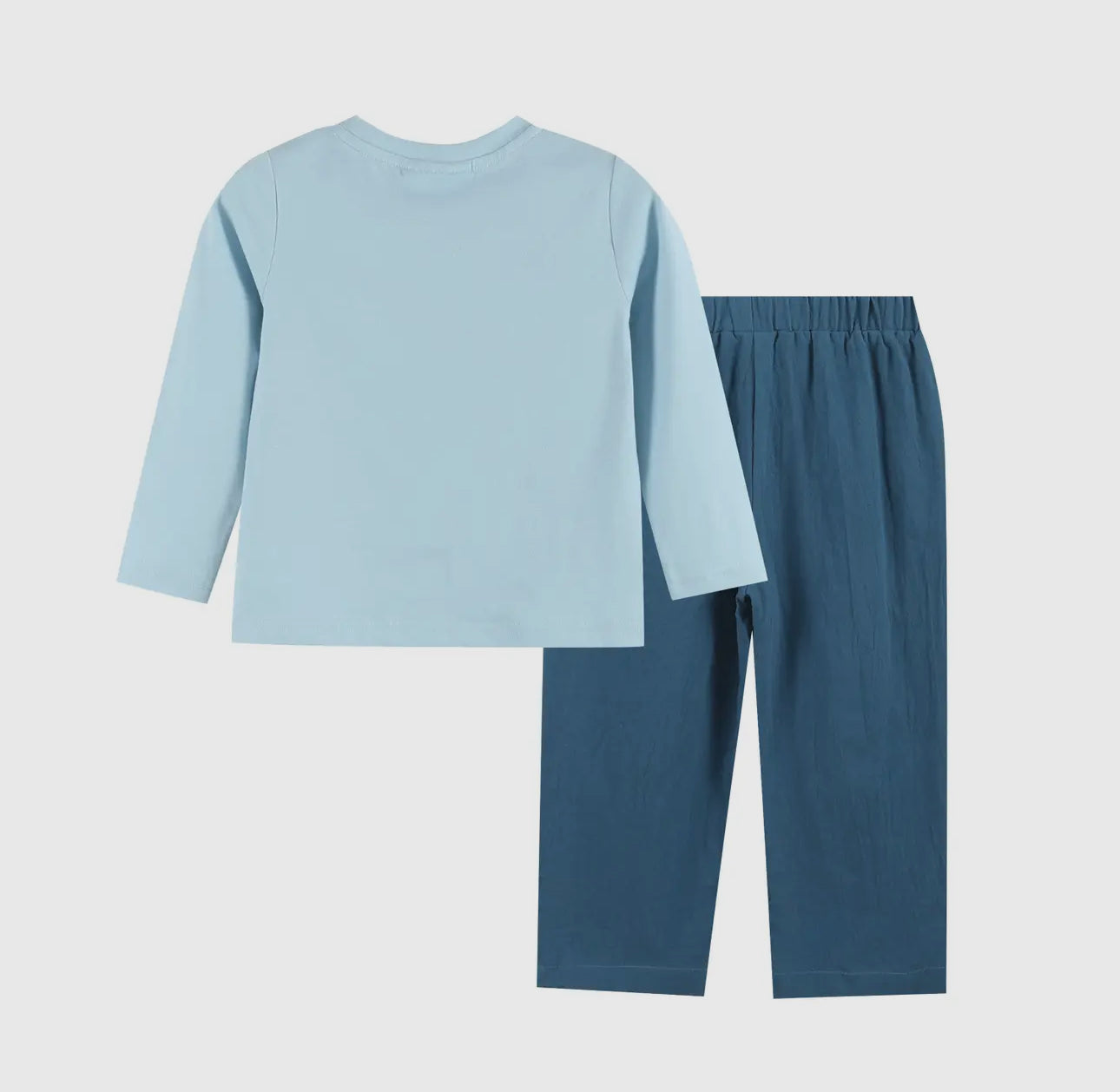 Blue Turkey Smocked Shirt and Pants Set