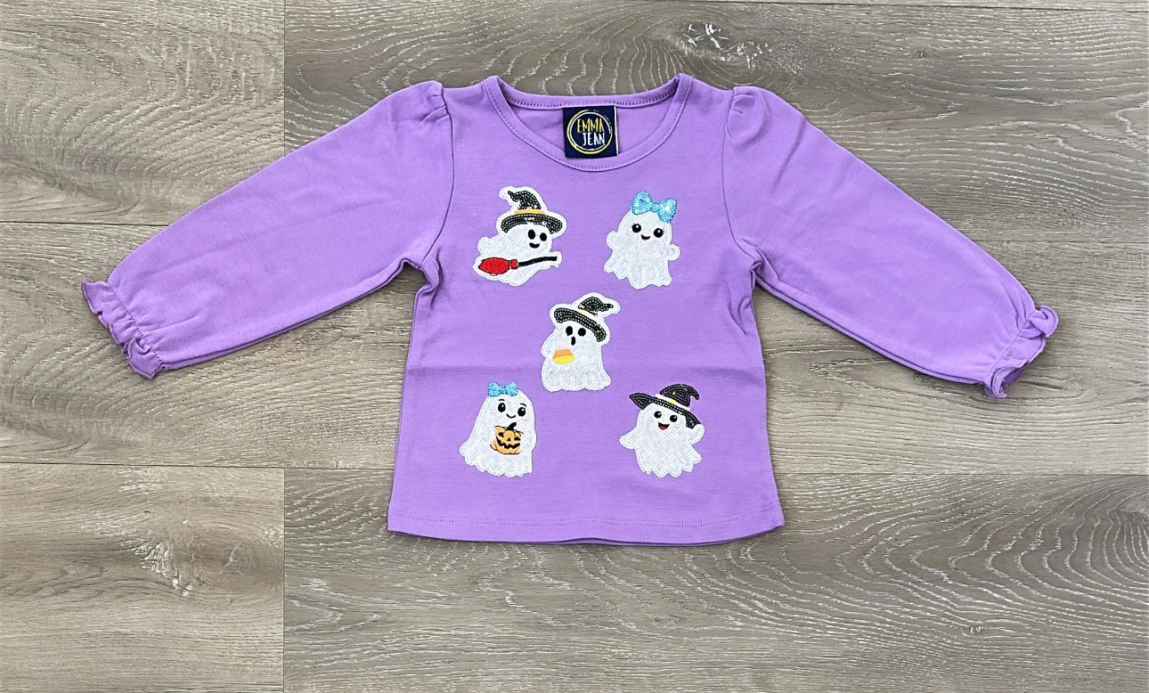 Ghost Sparkle Appliqué LS T-shirt