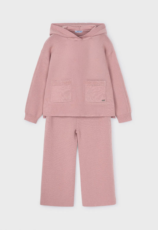 Girl Knit Pants and Hoodie Set- Makeup