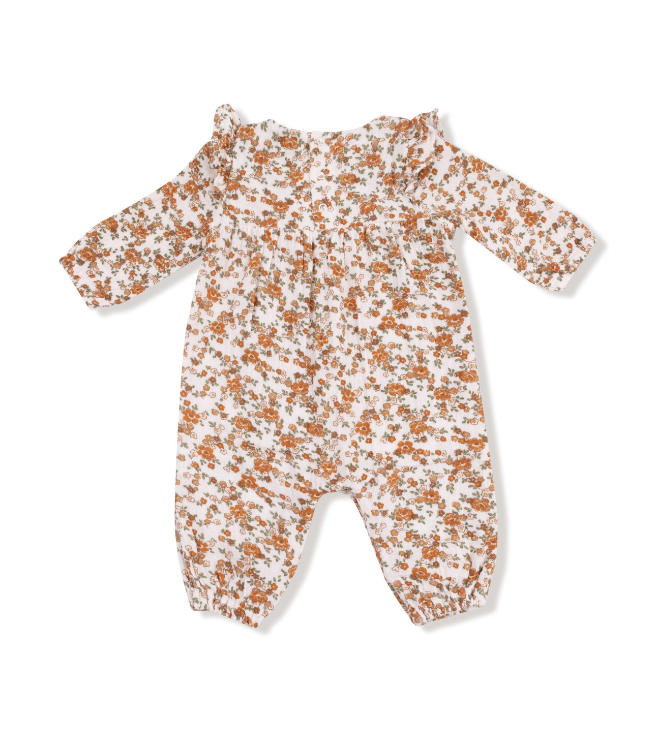 Prairie Calico-Ruffle Sleeve Romper