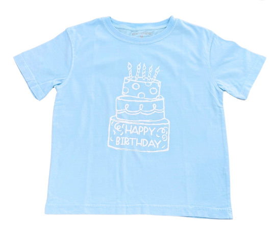 SS Light Blue Birthday Cake T-Shirt