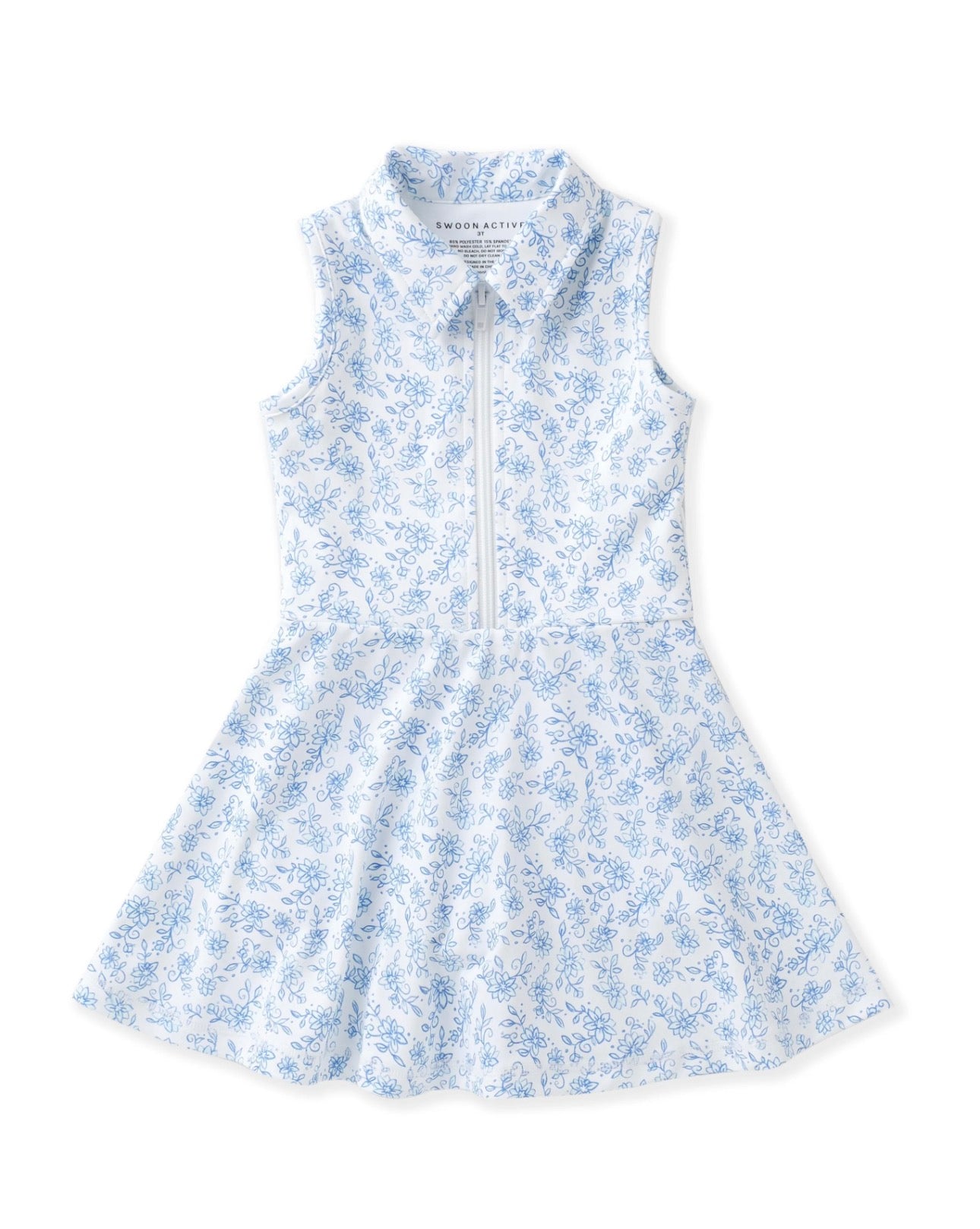 Chintz Blue Floral Tennis Dress