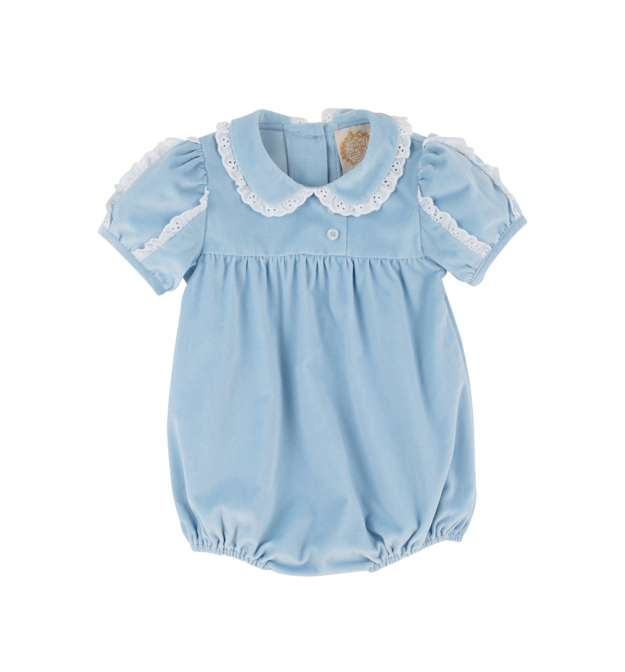 Mary Baker Bubble-Velveteen-Barrington Blue/Worth Ave White