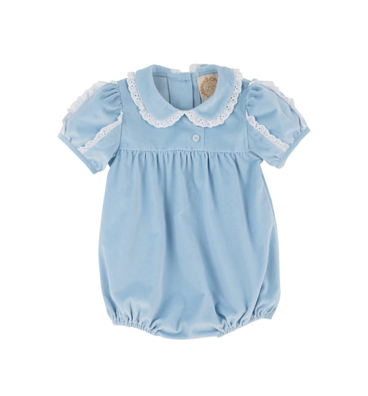 Mary Baker Bubble-Velveteen-Barrington Blue/Worth Ave White