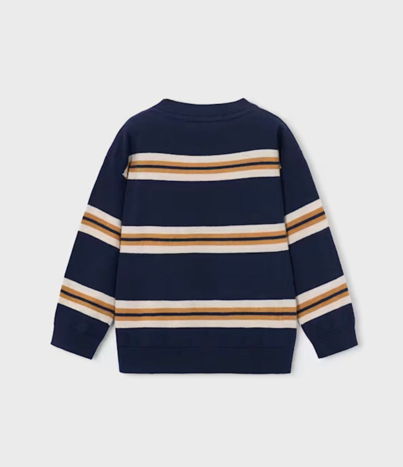 Navy-Boy Striped Sweater